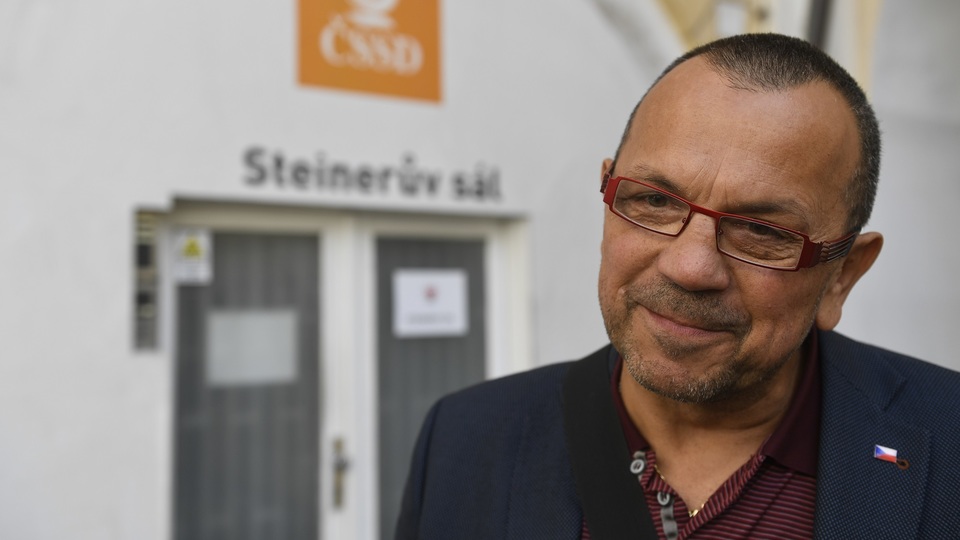 Jaroslav Foldyna před jednáním předsednictva ČSSD.