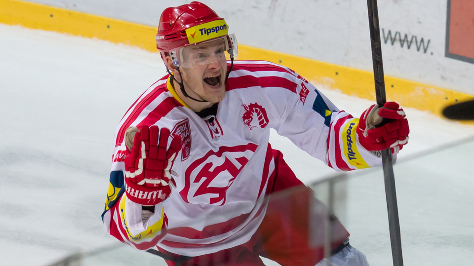 David Květoň v dresu Třince z roku 2014.