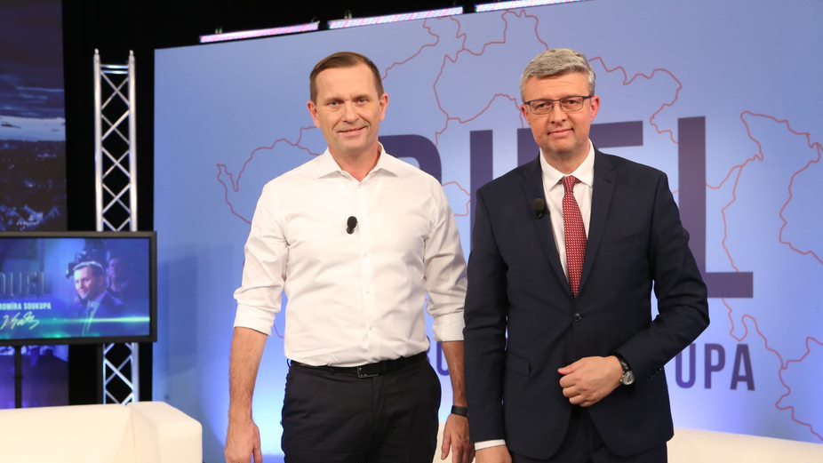 Jaromír Soukup s ministrem Karlem Havlíčkem. 