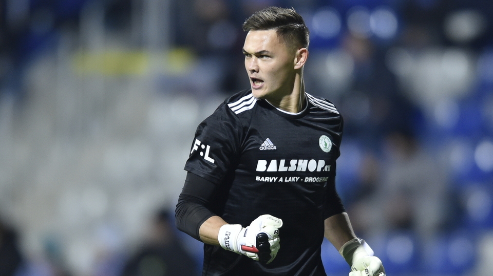Brankář Bohemians Patrik Le Giang.