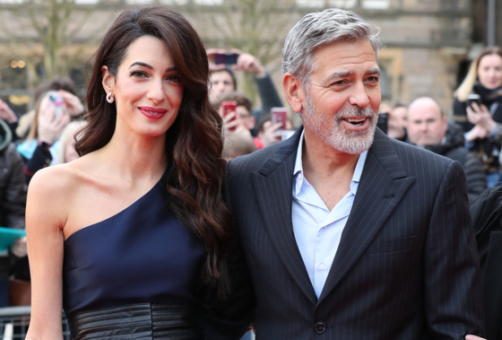 George Clooney se svou manželkou.