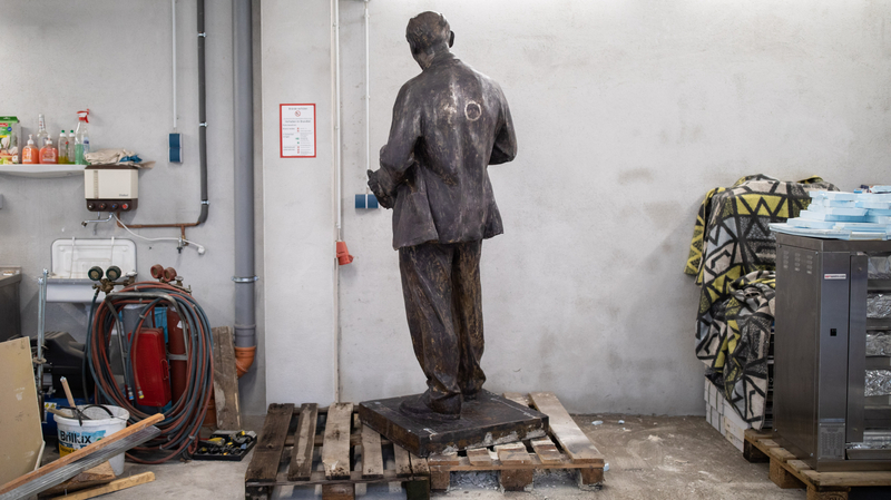 Socha Lenina, již chce Marxisticko-leninská strana Německa odhalit před svým sídlem.