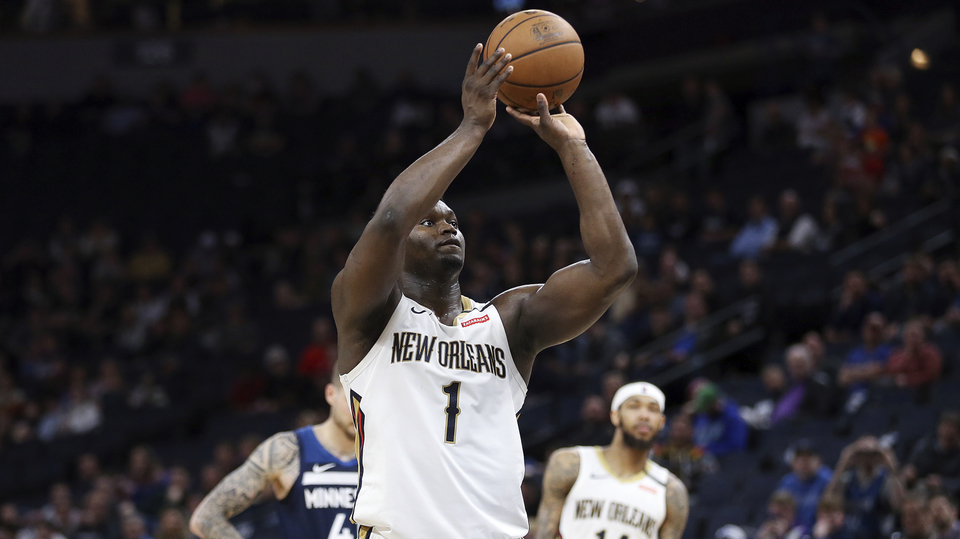 Basketbalista Zion Williamson.