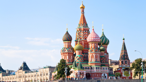 Rudé náměstí v Moskvě. 