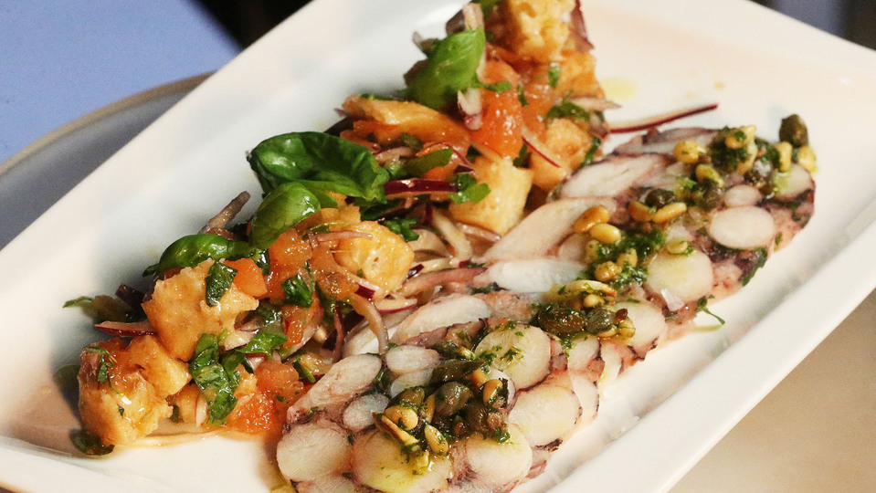 Carpacio z chobotnice s panzanellou Barrandov.tv