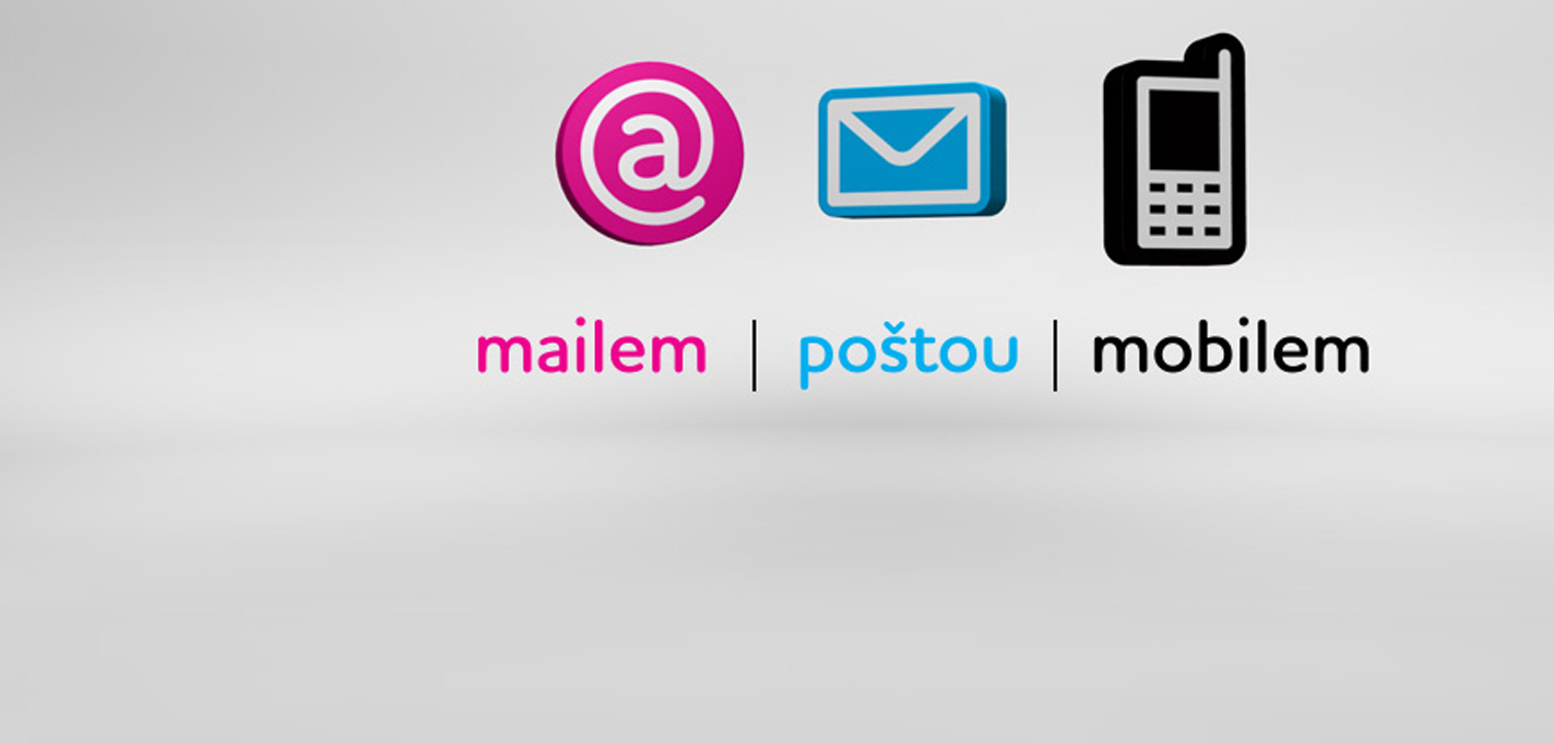 Mailem, poštou, mobilem