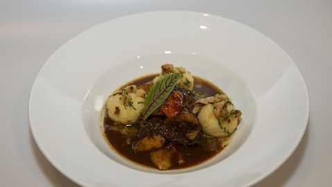 Roštěná na houbách s drbáky 