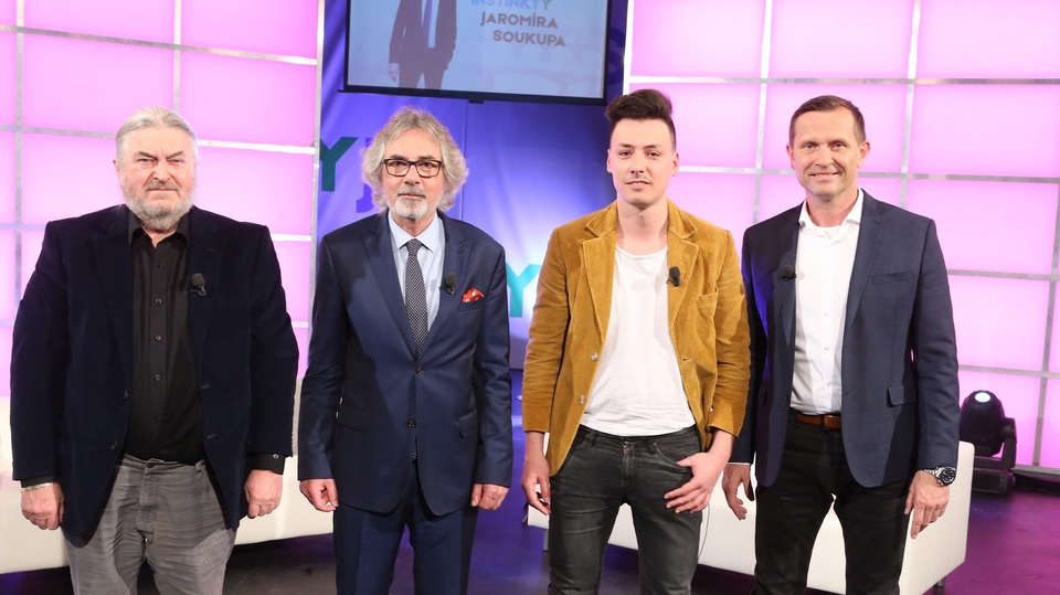 Ivo Jahelka a Matěj Stropnický v INSTINKTECH Jaromíra Soukupa