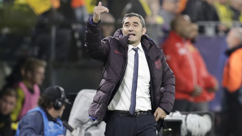 Trenér fotbalistů Barcelony Ernesto Valverde.