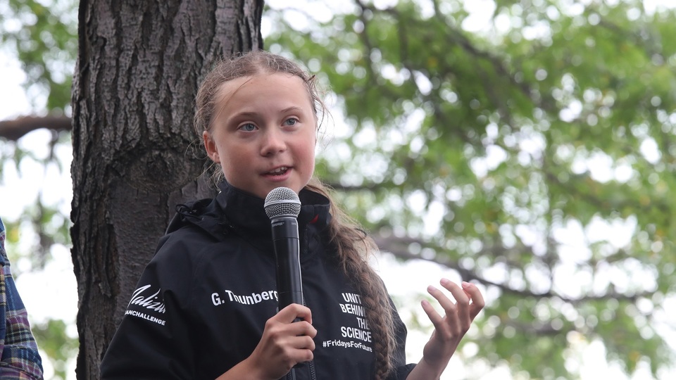 Šestnáctiletá švédská aktivistka Greta Thunbergová.