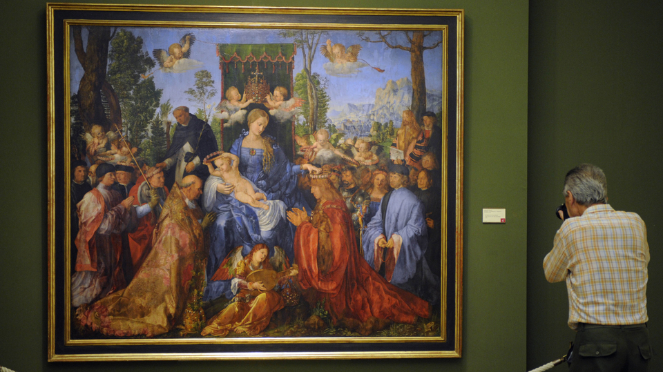 Obraz Albrechta Dürera s názvem Růžencová slavnost.
