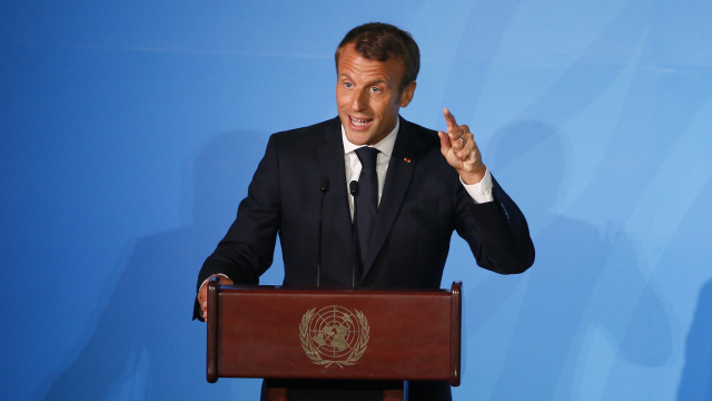 Emmanuel Macron na summitu OSN.