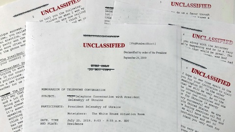 Přepis rozhovoru mezi americkým a ukrajinským prezidentem.
