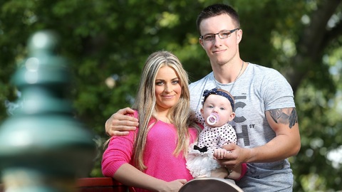 Lukáš Nečesaný s rodinou.