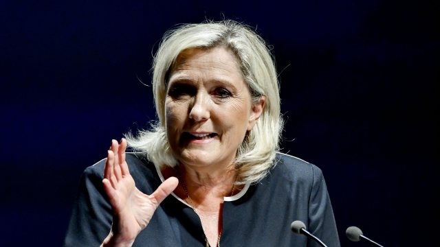 Předsedkyně francouzského krajně pravicového Národního sdružení Marine Le Penová.
