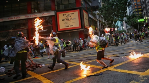Prodemokratické demonstrace v Hongkongu. 