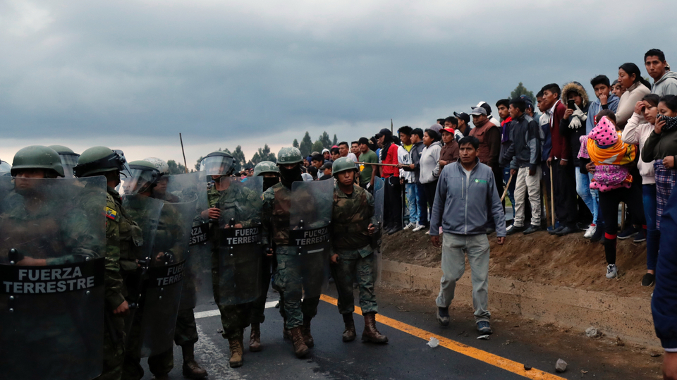 Demonstrace v Ekvádoru.