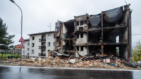 Výbuch bytového domu v Lenoře na Prachaticku (ilustrační foto).