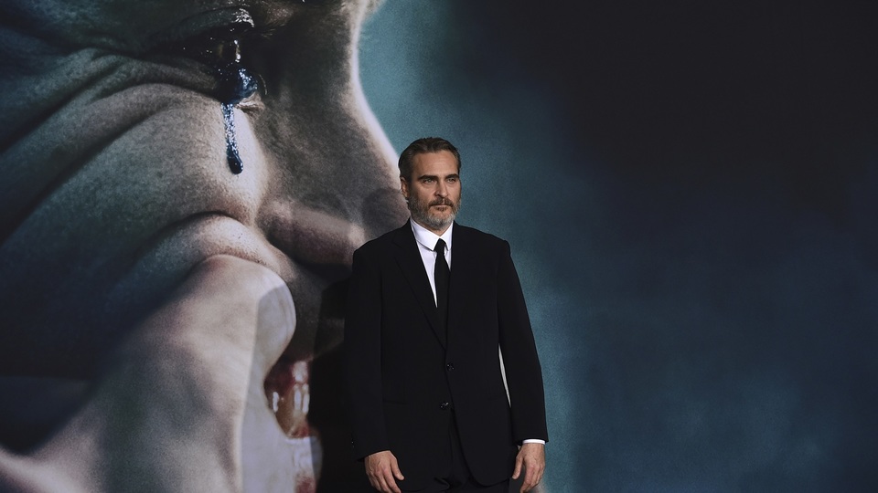 Herec Joaquin Phoenix na premiéře filmu Joker.