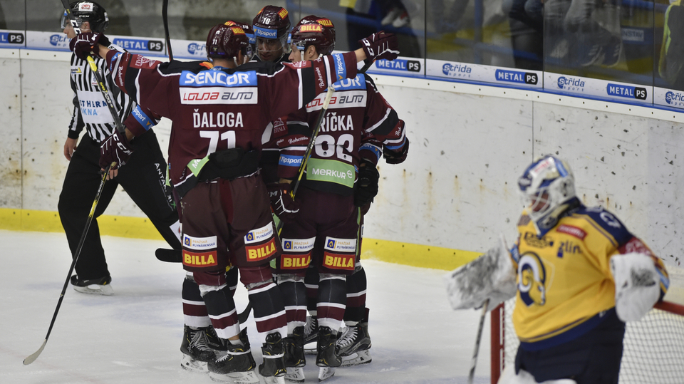 Utkání hokejové extraligy mezi Spartou a Zlínem.