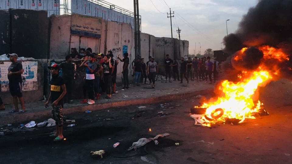 Protivládní demonstrace v Iráku.