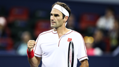 Roger Federer na turnaji v Šanghaji.