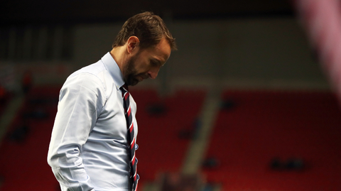 Anglický trenér Gareth Southgate.