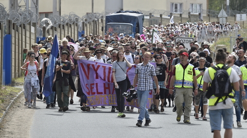 Ekologičtí aktivisté zahájili protest.