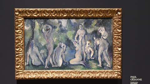 Obraz Paula Cézanna s názvem Koupající se ženy.