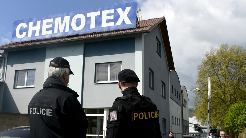 Firma Chemotex v Děčíně.