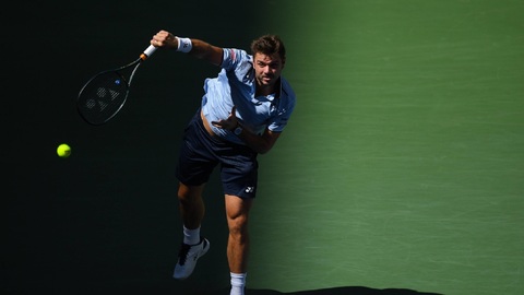 Stan Wawrinka slaví postup do finále, kde se může utkat s Andym Murraym. 