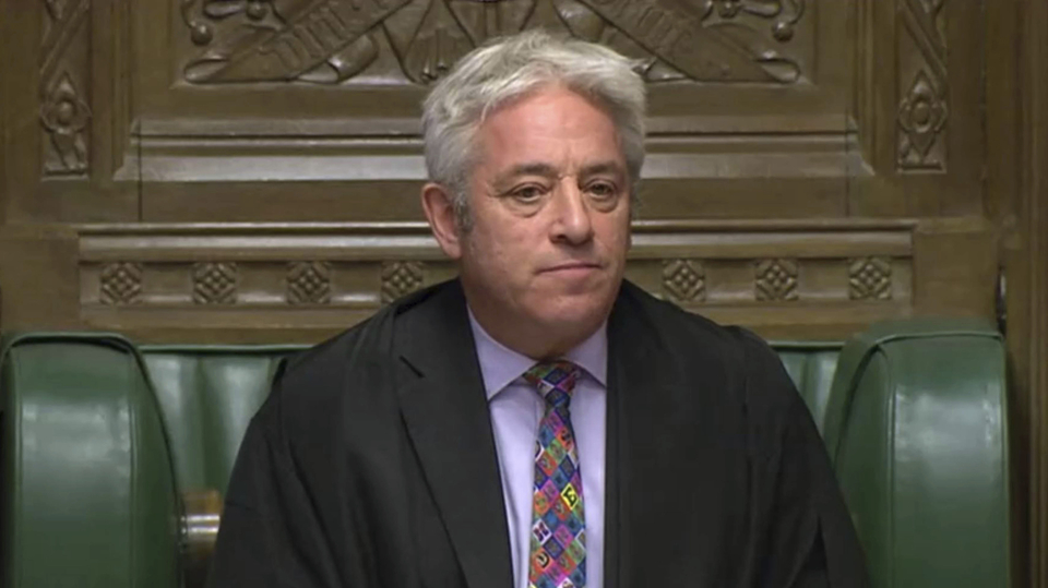 Předseda dolní komory britského parlamentu John Bercow.