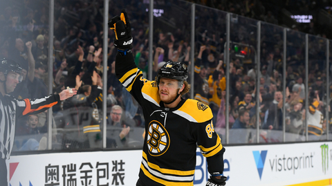 Český hokejista David Pastrňák.