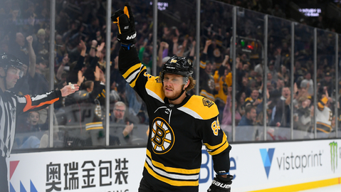 Hokejový útočník David Pastrňák.