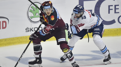 Petr Kolmann (vpravo) z Liberce a Jiří Smejkal ze Sparty.