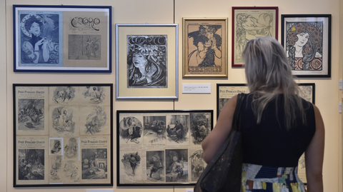 Výstava Muchových děl.