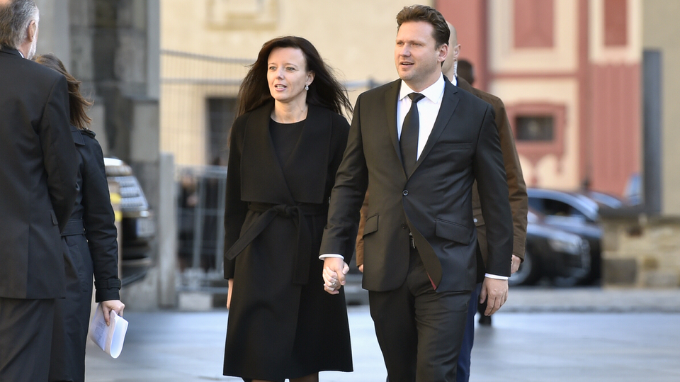 Předseda Poslanecké sněmovny Radek Vondráček s manželkou.