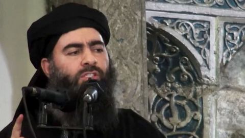 Vůdce IS abú Bakar Bagdádí.