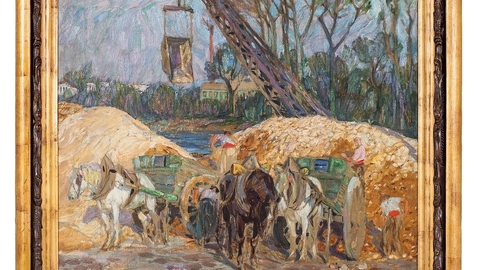 Obraz Pískaři na Seině. 