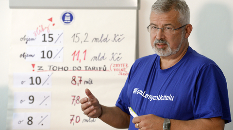 František Dobšík, předseda Českomoravského odborového svazu pracovníků školství.