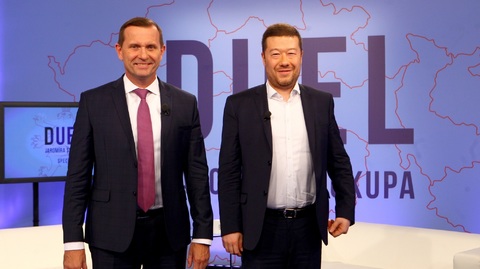 Duel Jaromíra Soukupa s lídrem SPD Tomiem Okamurou.