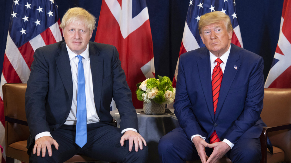 Zleva Boris Johnson a Donald Trump.