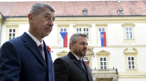 Zleva premiéři Andrej Babiš a Peter Pellegrini.