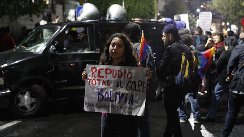 Demonstrace v Bolívii.