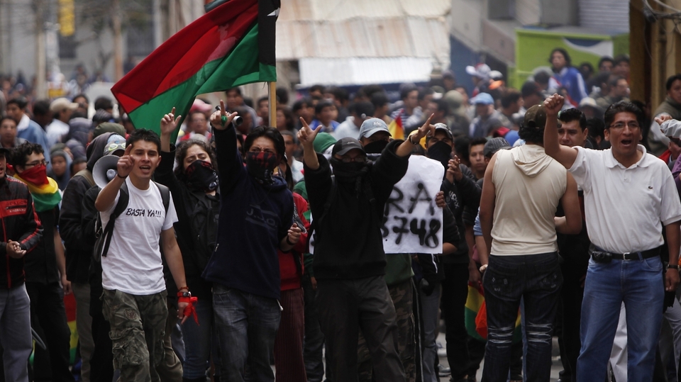 Nepokoje v Bolívii.