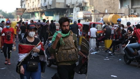 Demonstrace v Iráku. 