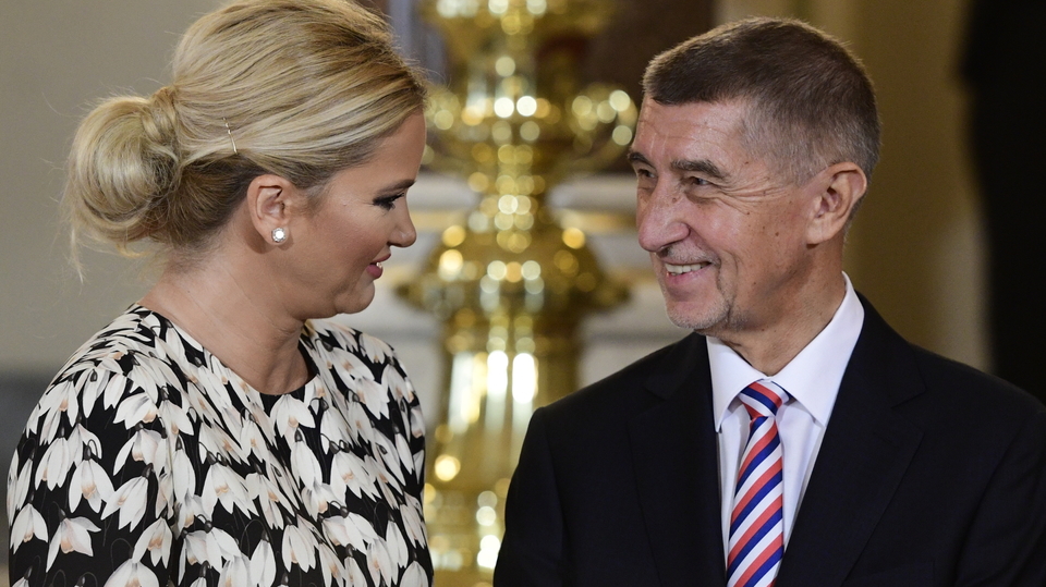 Andrej Babiš s manželkou Monikou.