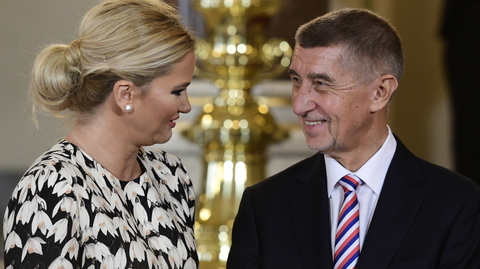 Andrej Babiš s manželkou Monikou.