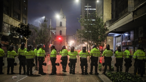 V Bogotě platí kvůli protestům noční zákaz vycházení.