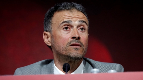 Trenér Luis Enrique.